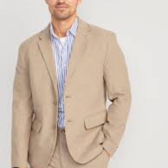 Old Navy Linen Cotton Blend Suit Jacket Blazer Beach Wedding Size XL Summer - Picture 1 of 16